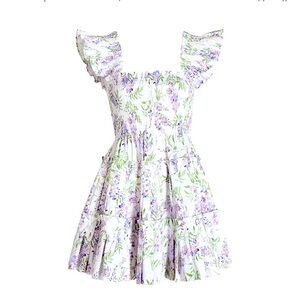 Hill House Charlotte Nap Dress – Mini, White Wisteria, Size S (NWT)